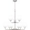 Quoizel Nielson Chandelier 9 Lights Brushed Nickel NIE5028BN - alternate 1